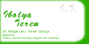ibolya terem business card